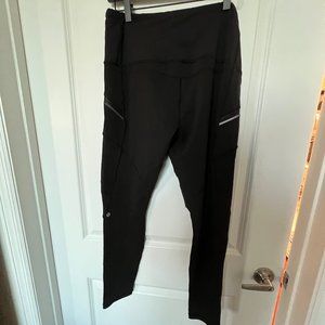 lululemon cold weather black leggings Sz 12